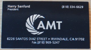 Harry Sanford business card